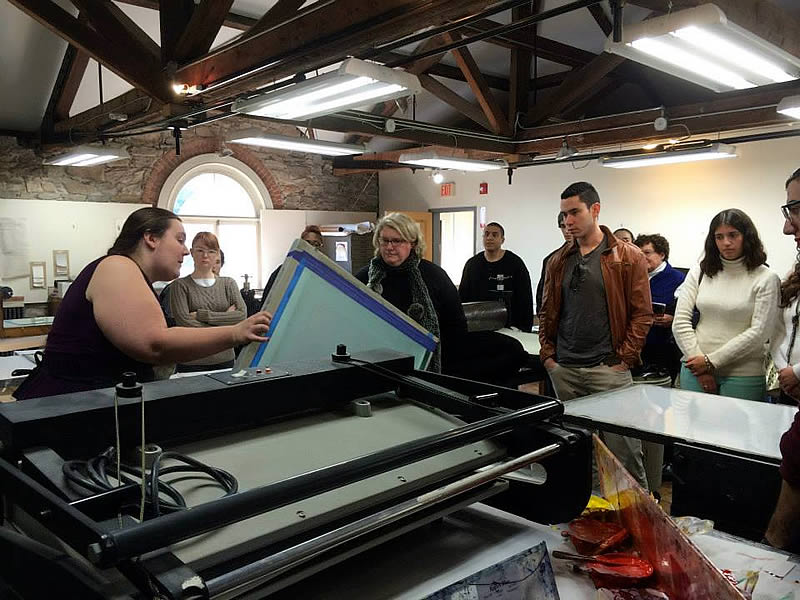NCC students visit the Center for Contemporary Printmaking