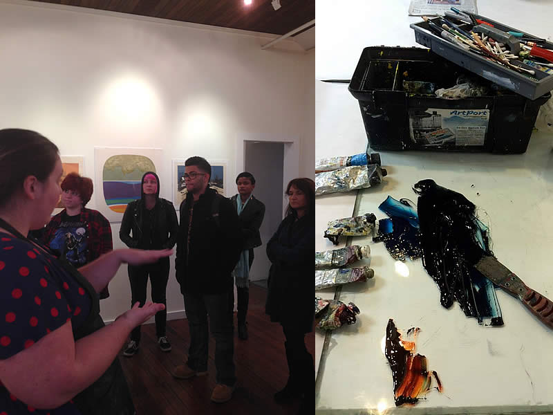 NCC students visit the Center for Contemporary Printmaking